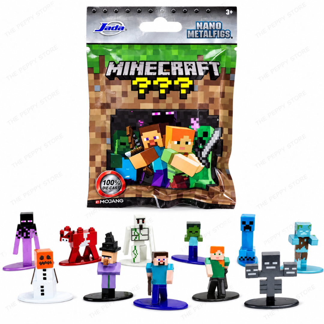 Jada Toys Minecraft Nano Metalfigs Mystery Blind Packs – 1 Random Figure