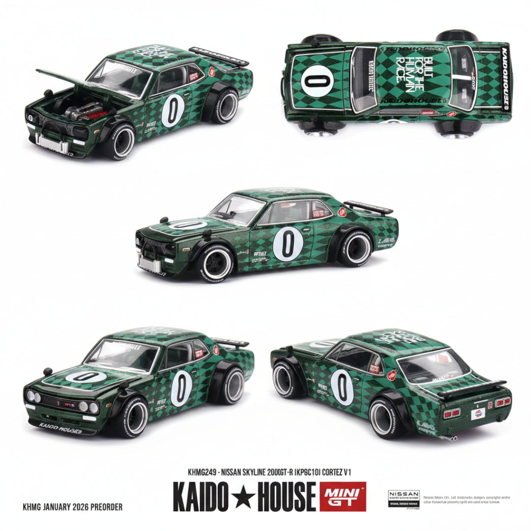 Kaido House x MINI GT Nissan Skyline 2000GT-R (KPGC10) Cortez V1 1:64 β KHMG249