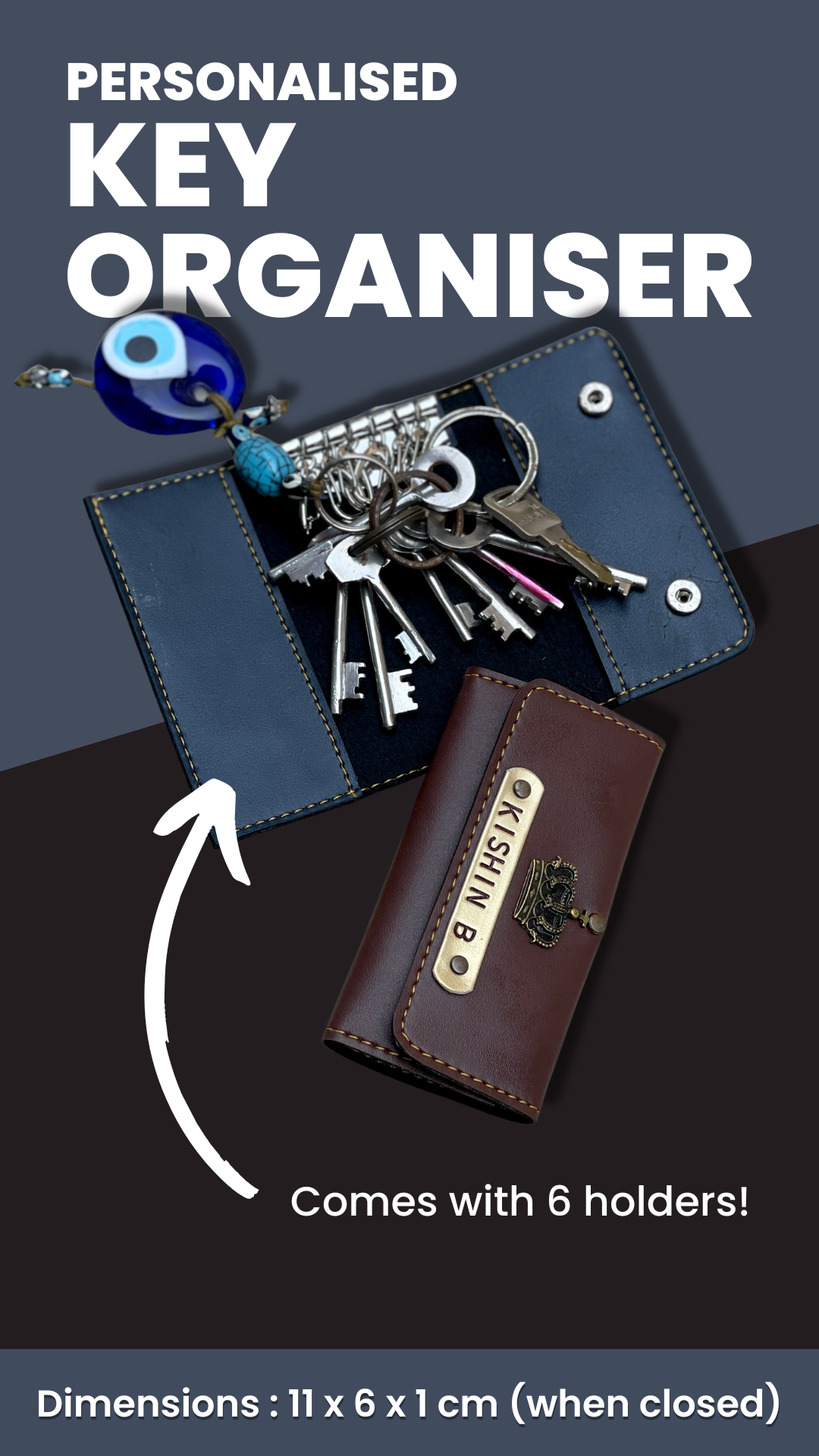 Personalised Key Organiser ( No Cash On delivery Allowed on this Product )