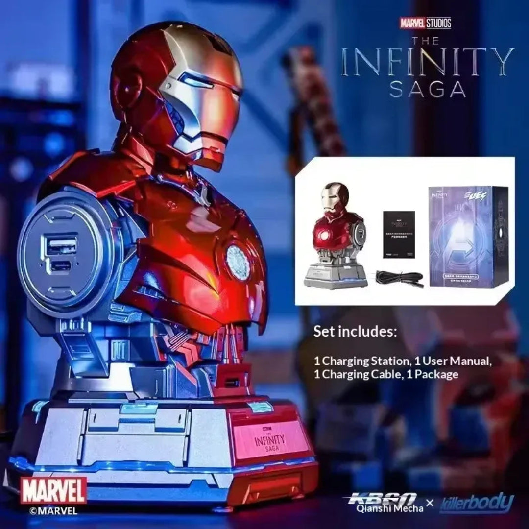 Killerbody Marvel Iron Man MK3 Infinity Saga Charging Station – 65W Mecha Bust USB Charger