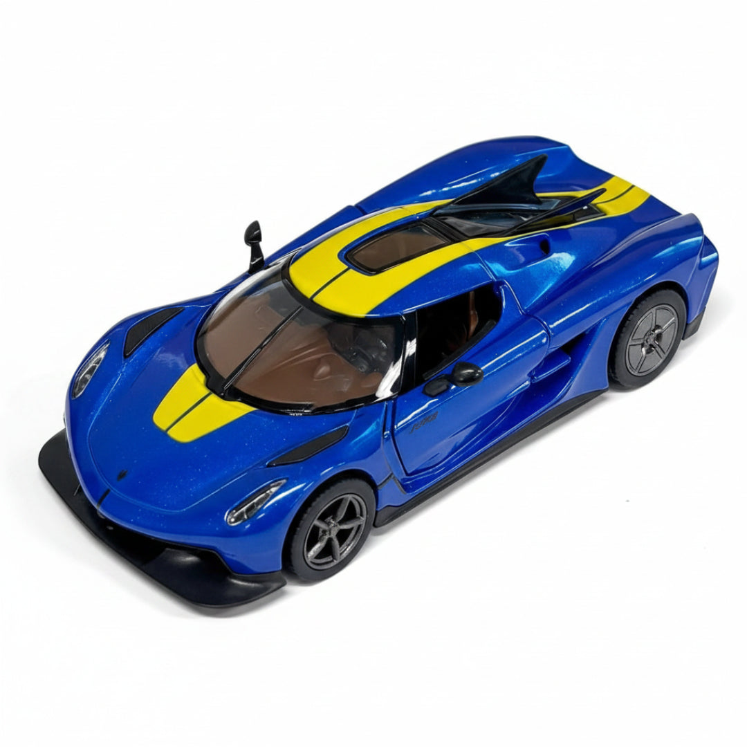 Kinsmart Koenigsegg Jesko Absolut Livery Edition 1:36 β Blue & Yellow