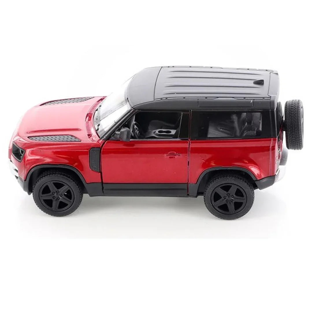Kinsmart Land Rover Defender Diecast Model Car 1:36 – Red & Black