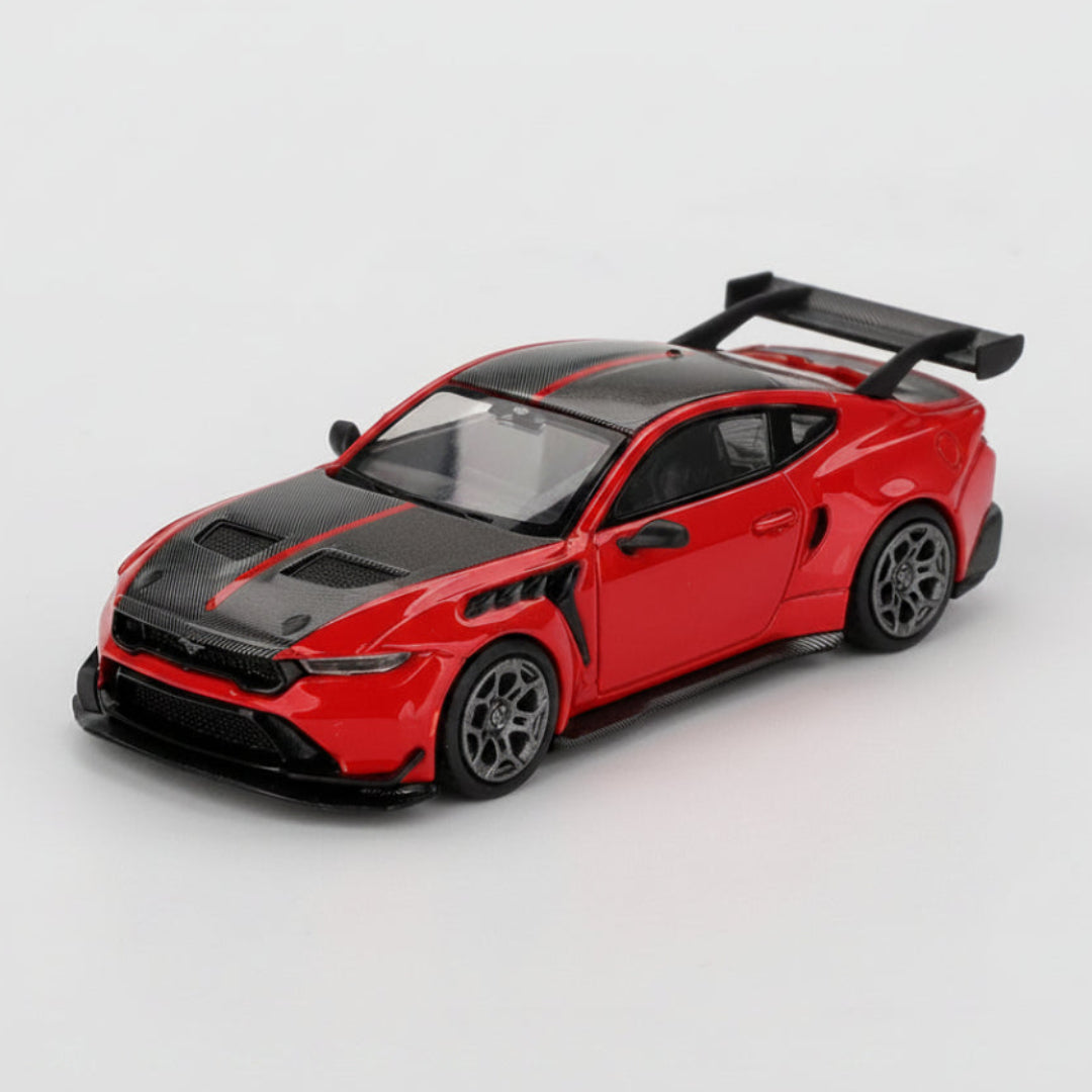 MINI GT Ford Mustang GTD 1:64 Race Red Diecast Model Car #1196