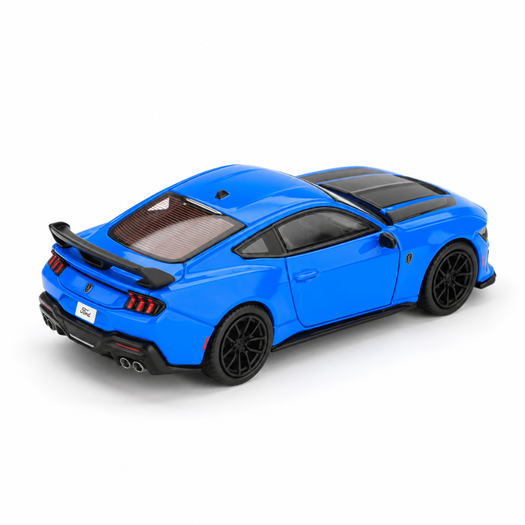 MINI GT Imported Ford Mustang Dark Horse 2024 Grabber Blue 1:64 Diecast Model Car #1141