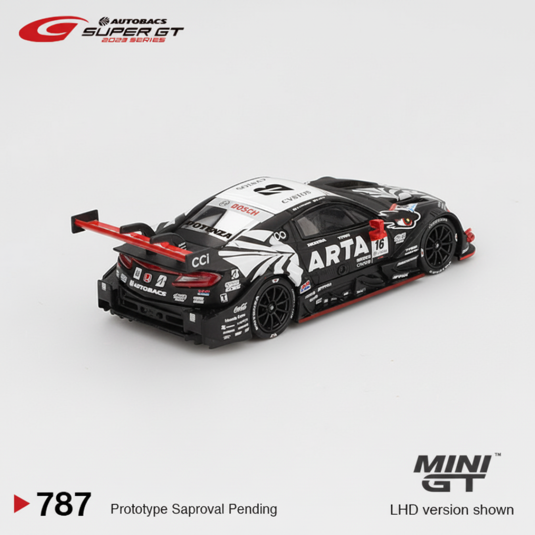 MINI GT Imported Honda NSX-GT Type S GT500 #16 ARTA MUGEN NSX-GT 2023 SUPER GT 1:64 Diecast – MGT00787-BL – No.787