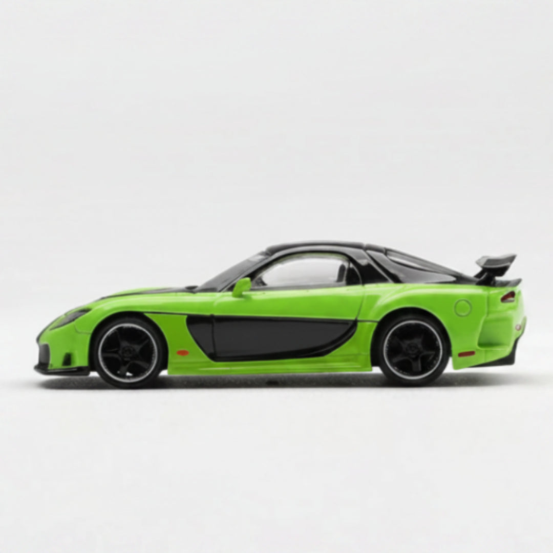 MINI GT Imported Mazda RX-7 VeilSide Fortune7 Green 1:64 β No.1223