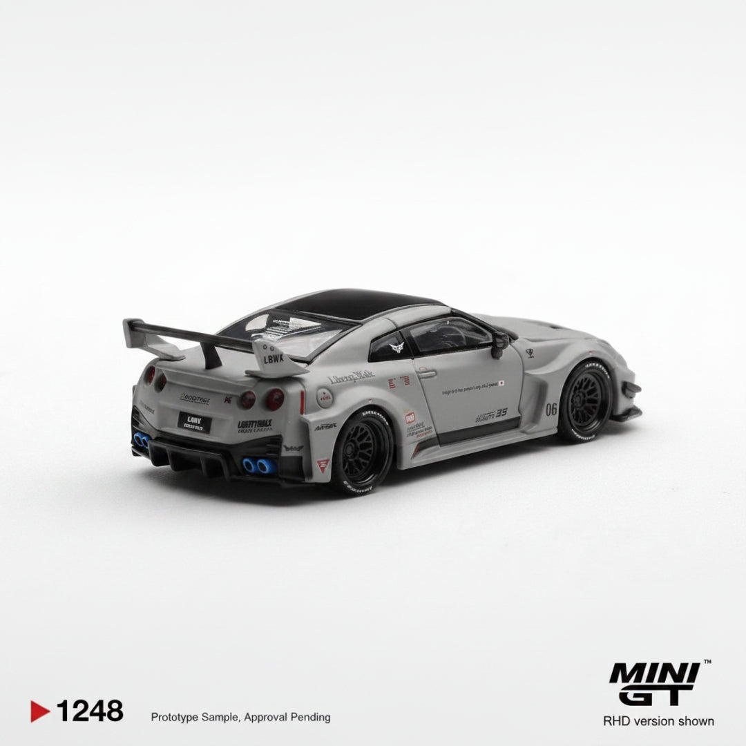 MINI GT Imported Nissan LB-Silhouette WORKS GT 35GT-RR Ver.1 Matt Grey 1:64 – No. 1248