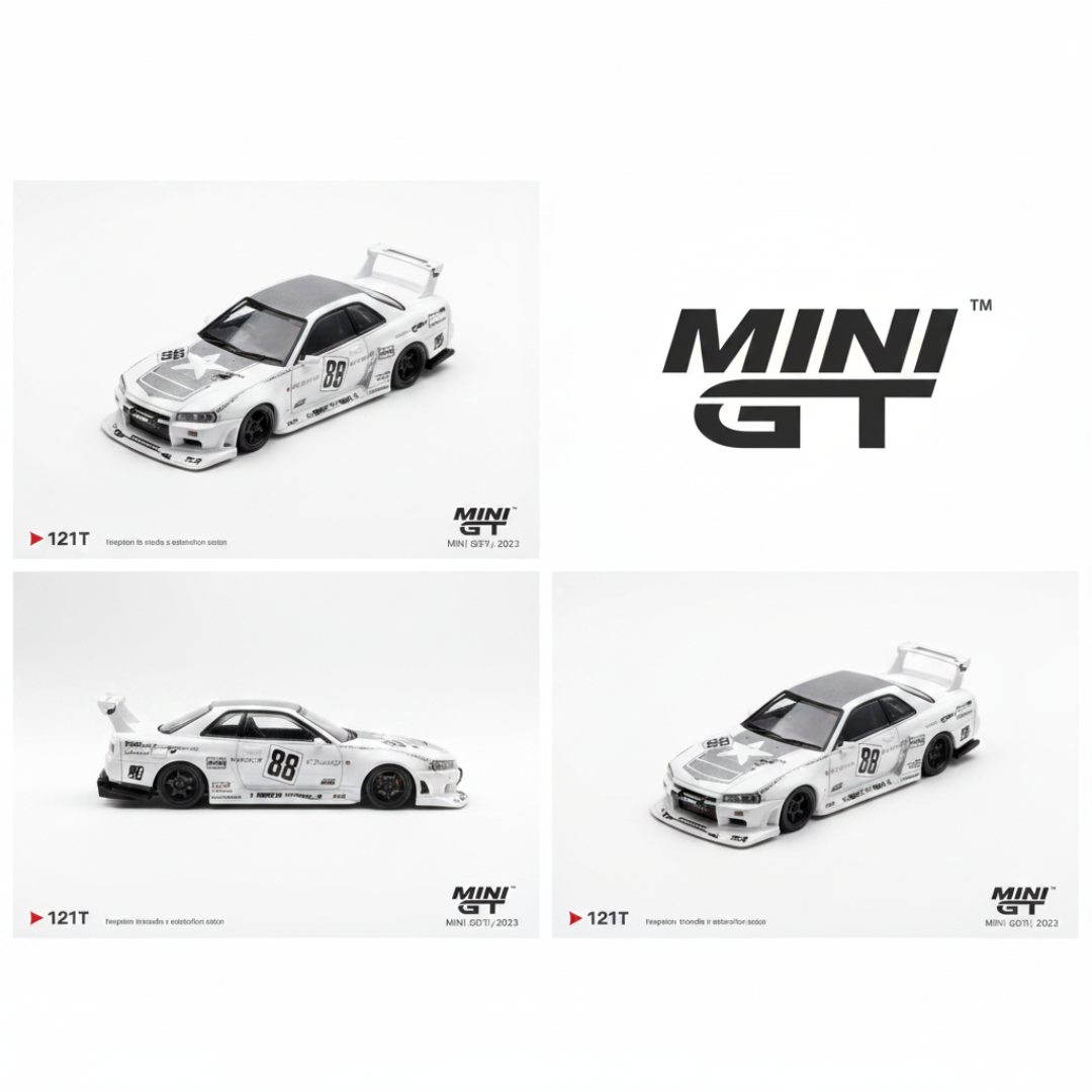 MINI GT LBWK Nissan Skyline GT-R R32 Kaido Works TAS 2025 1:64 Die-Cast Model Car | Liberty Walk | Collectible