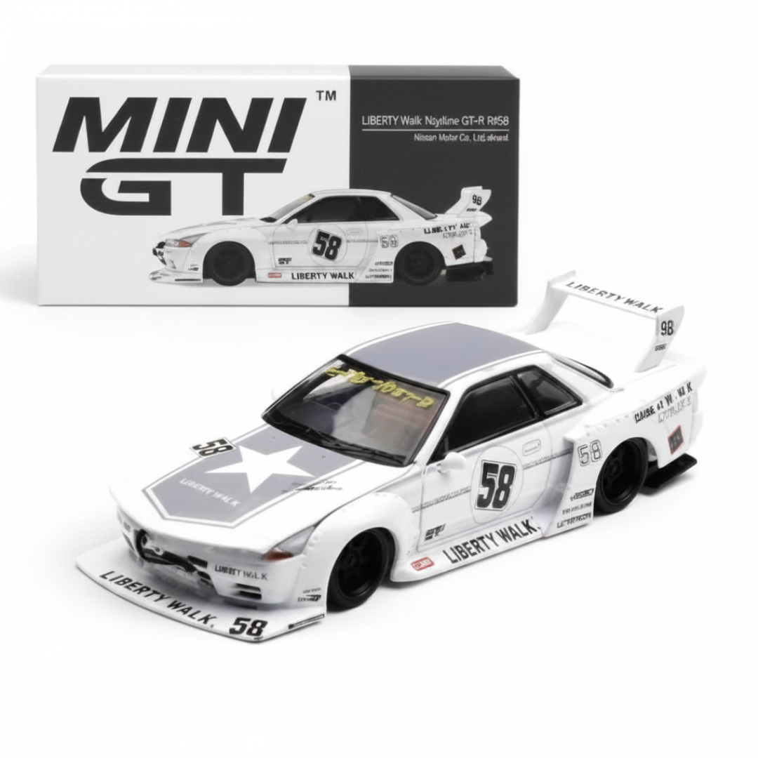 MINI GT LBWK Nissan Skyline GT-R R32 Kaido Works TAS 2025 1:64 Die-Cast Model Car | Liberty Walk | Collectible