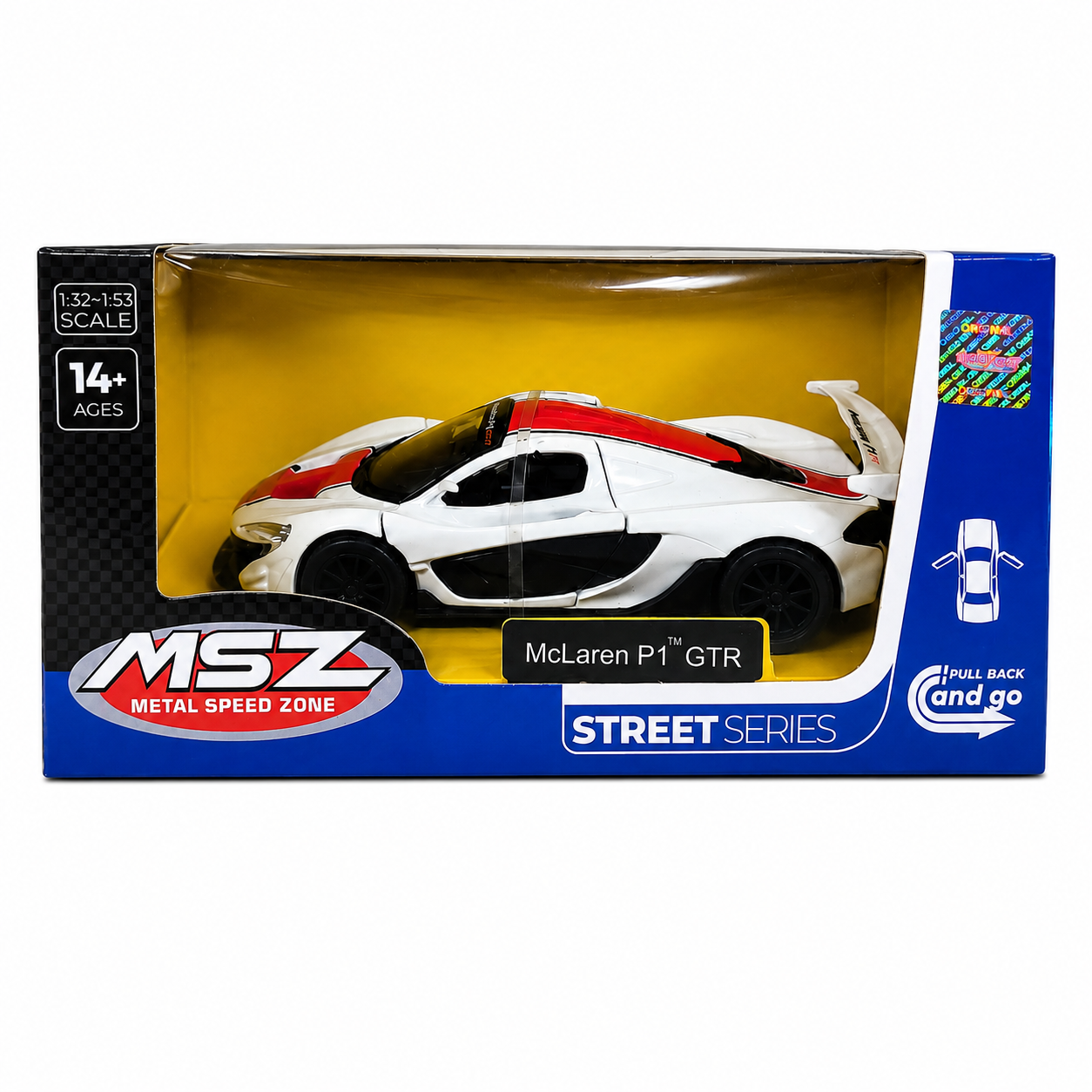 MSZ McLaren P1 GTR Diecast Metal Supercar Model