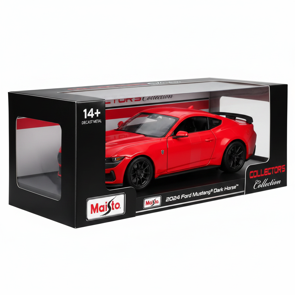 Maisto Collector's Collection 2024 Ford Mustang Dark Horse Red 1:24 Diecast Model Car