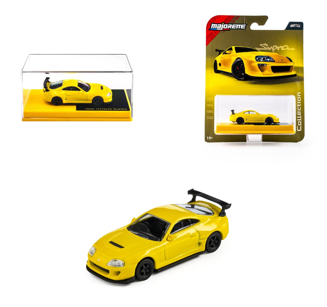 Majorette 1:64 Scale 1995 Toyota Supra Die-Cast Metal Model Car – Yellow