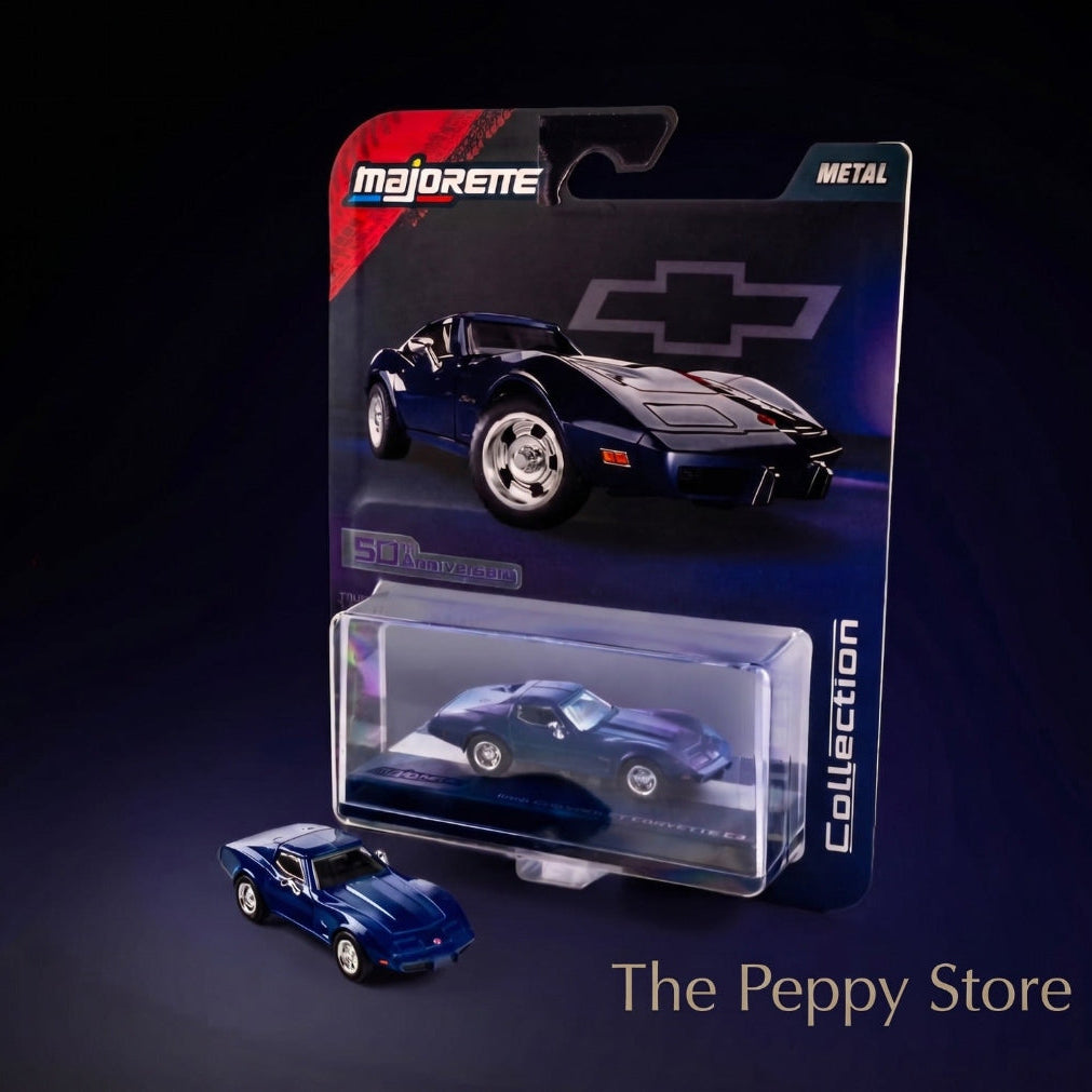 Majorette Chevrolet Corvette C3 1:64 Scale Die-Cast Metal Model Car – Blue