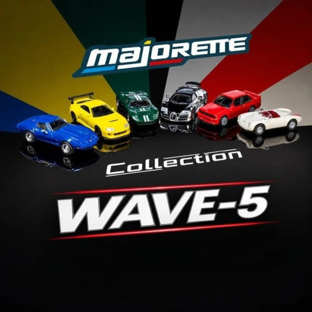 Majorette Wave 5 Collection Set of 6 – 1:64 Scale Metal Die-Cast Model Cars