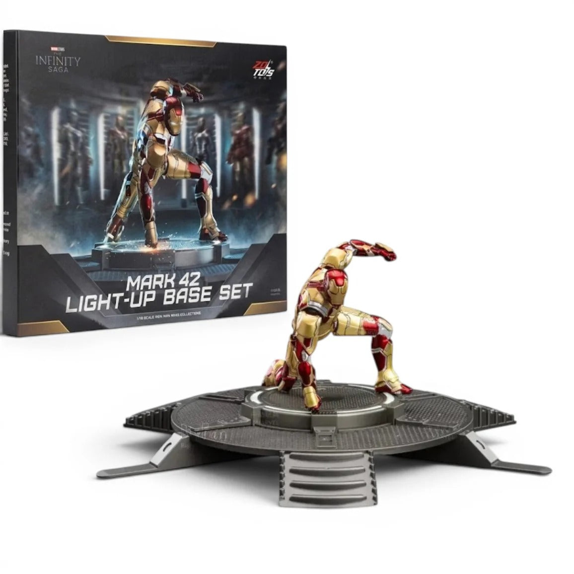 Marvel Studios The Infinity Saga Iron Man Mark 42 Light-Up Base Set 7 Inch