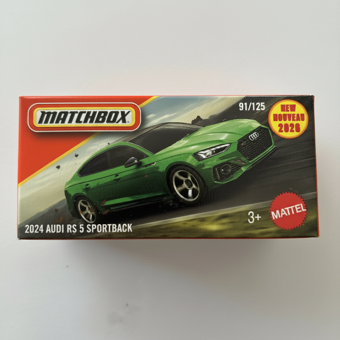 Matchbox 2024 Audi RS 5 Sportback Die-Cast Toy Car – 1:64 Scale New Model 2026