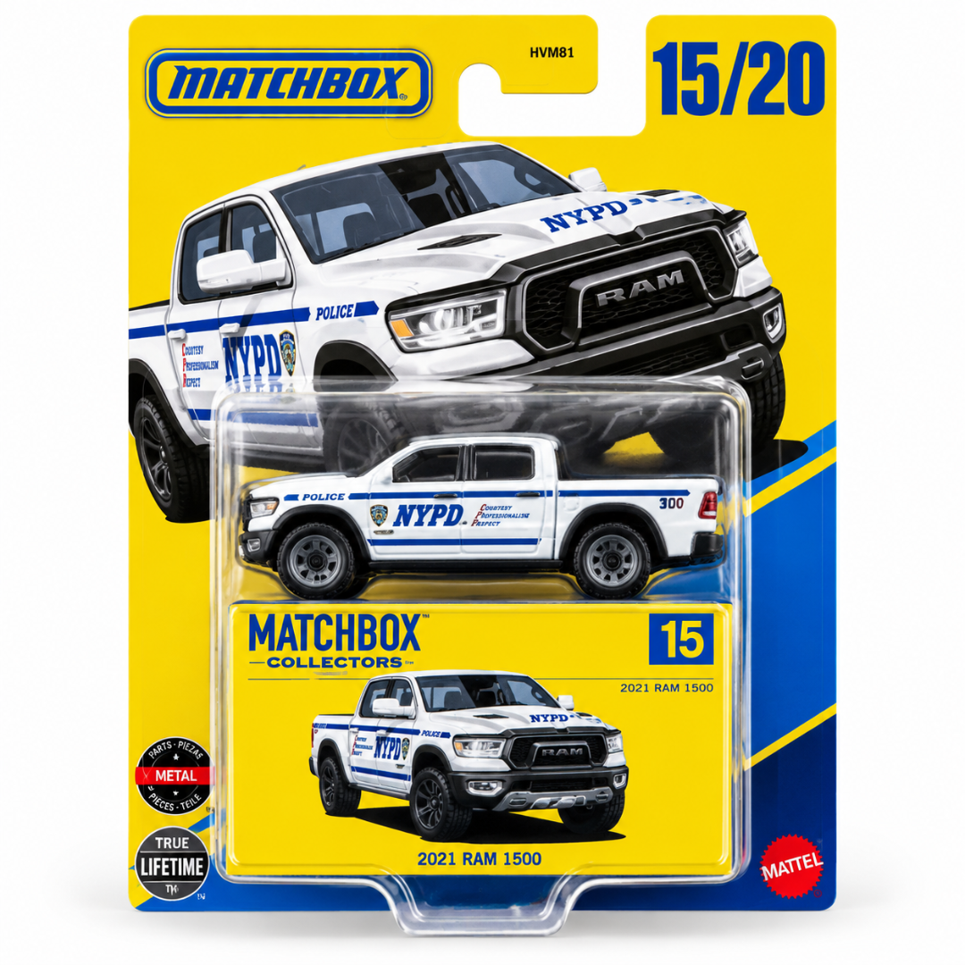 Matchbox Collectors 2025 2020 RAM Rebel NYPD 1:64 – #15/20