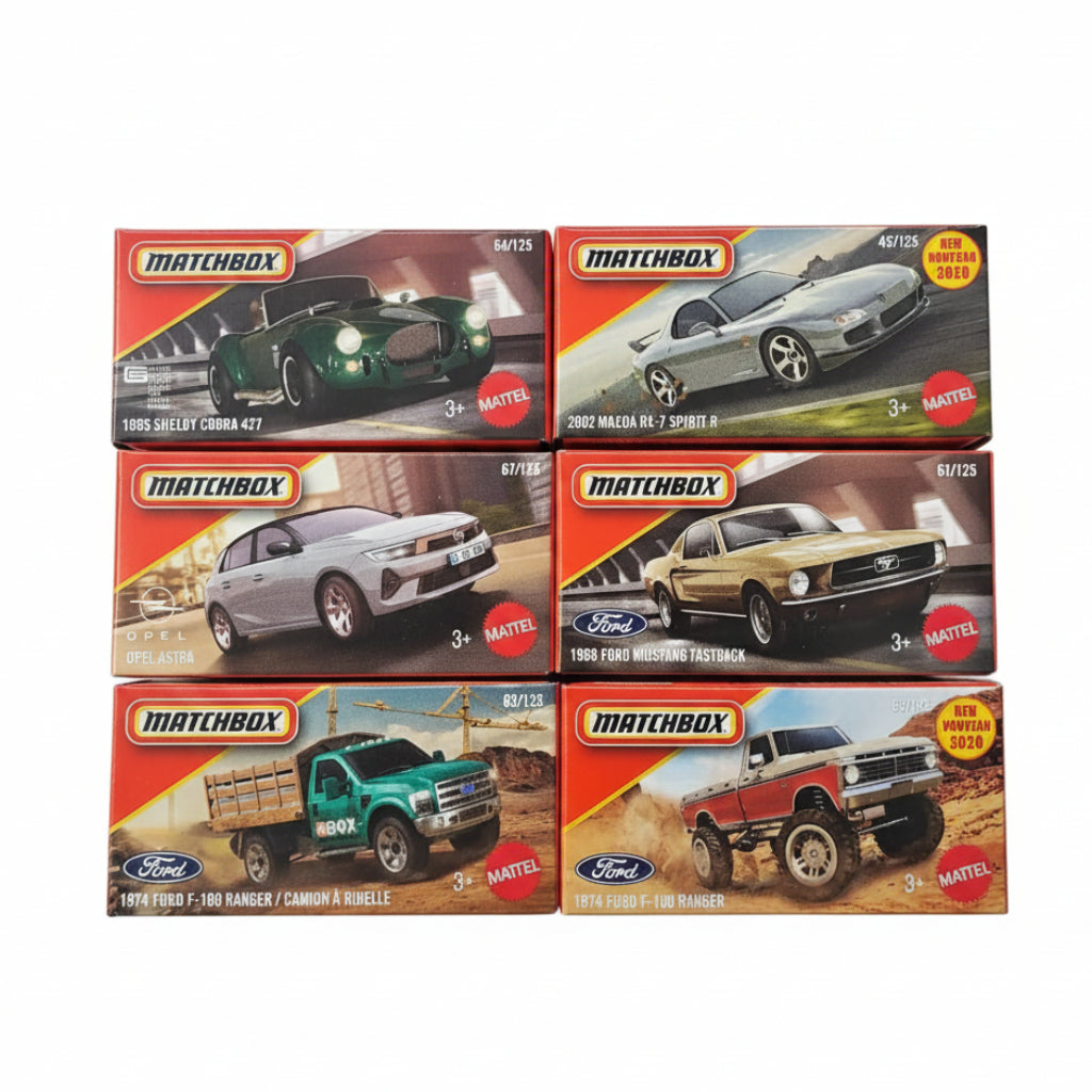 Matchbox Die-Cast Car Set of 6 - Set G | 1:64 Scale Collectible Cars