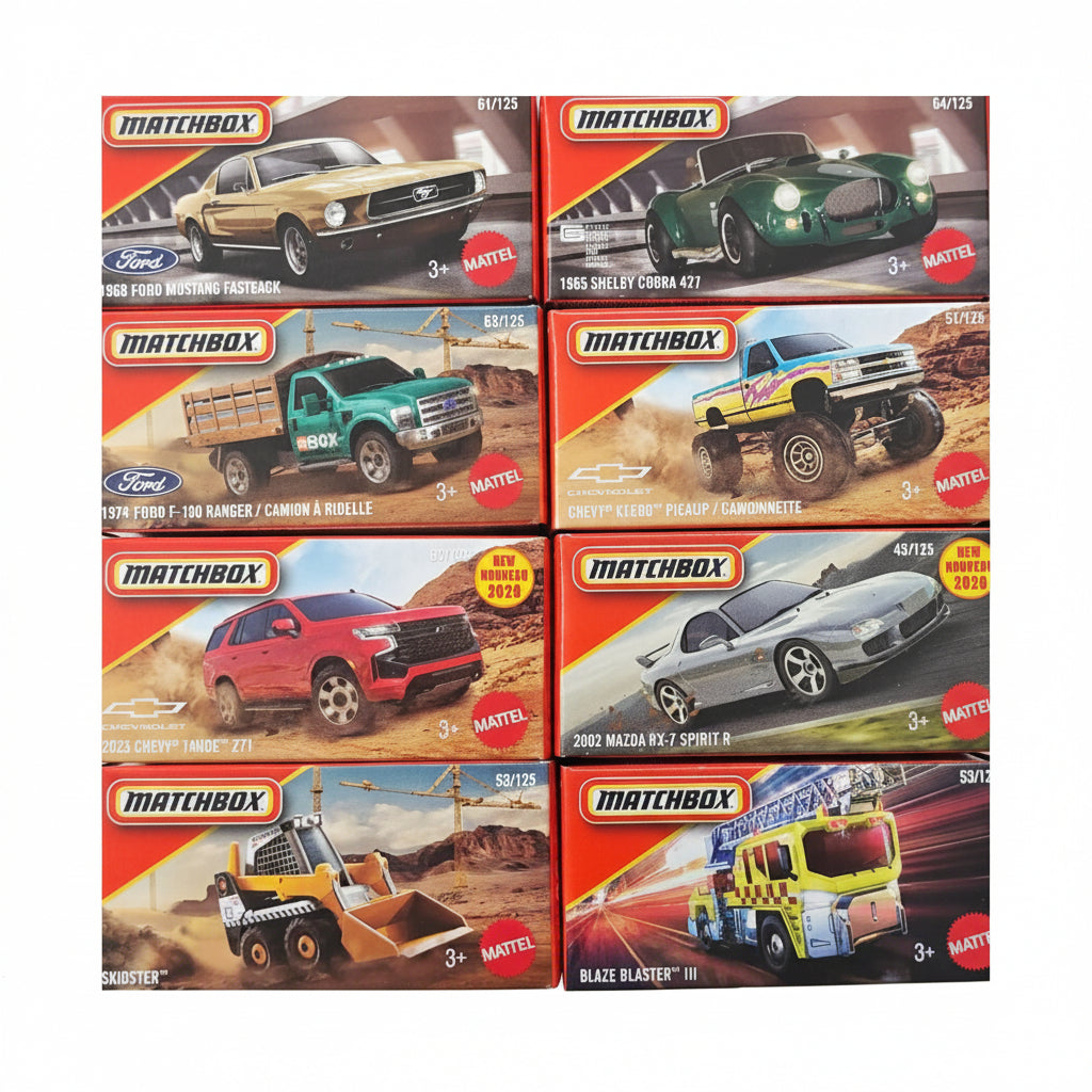 Matchbox Die-Cast Car Set of 8 - Set H | 1:64 Scale Collectible Cars
