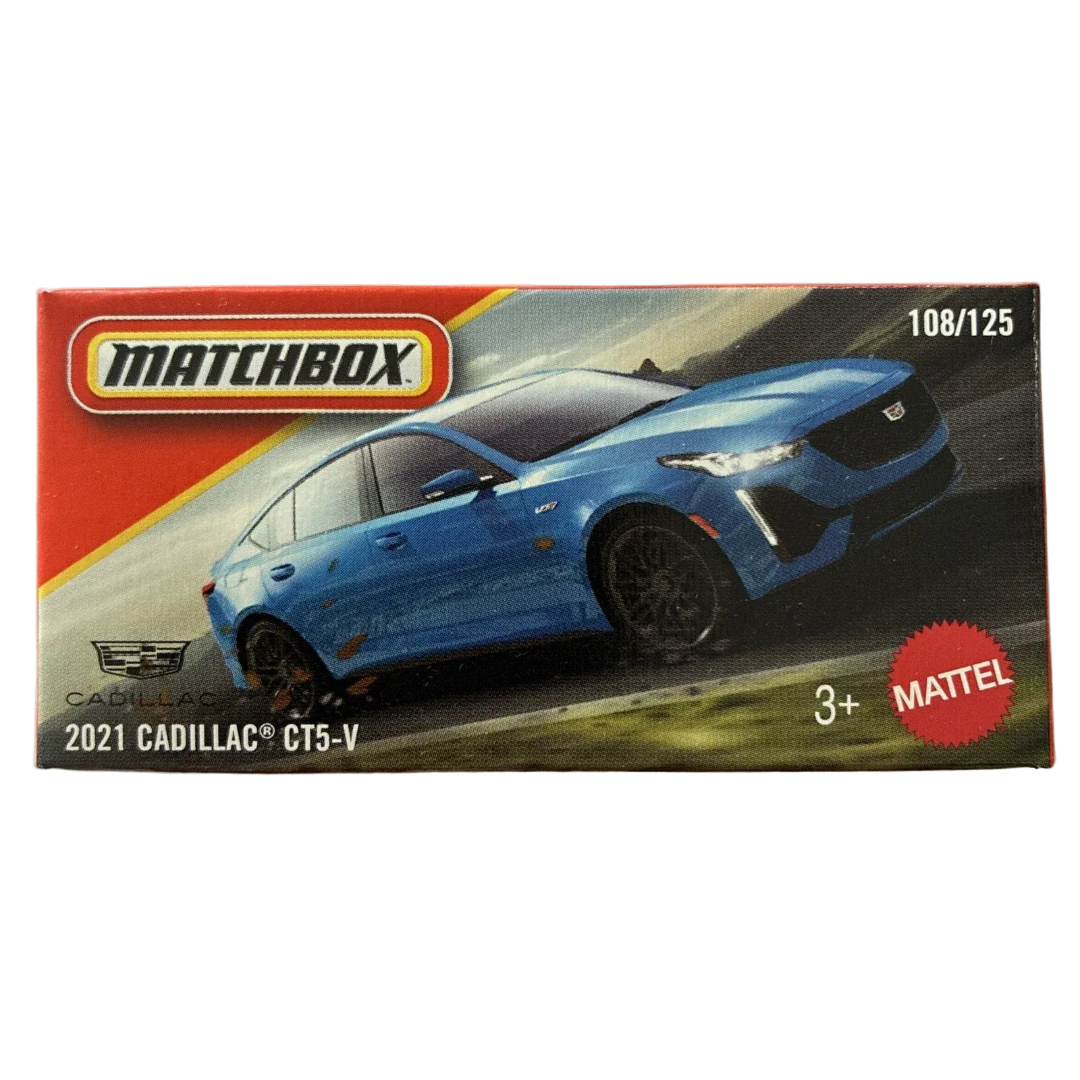 Matchbox Imported 2021 Cadillac CT5-V Blue Die-Cast Toy Car 1:64 Scale