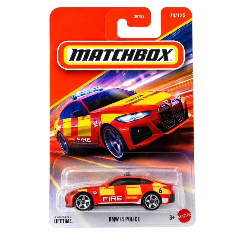 Matchbox Imported BMW i4 Police Die-Cast Car| 1:64 Scale