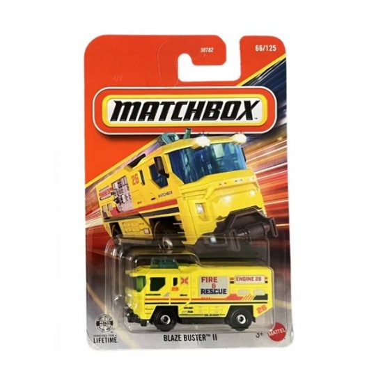 Matchbox Imported Blaze Buster II Fire Rescue Truck Die-Cast Model| 1:64 Scale