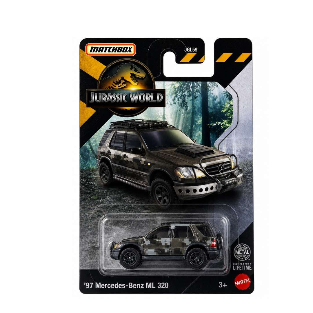 Matchbox Imported Jurassic World '97 Mercedes-Benz ML 320 Diecast Toy Car| 1:64 Scale