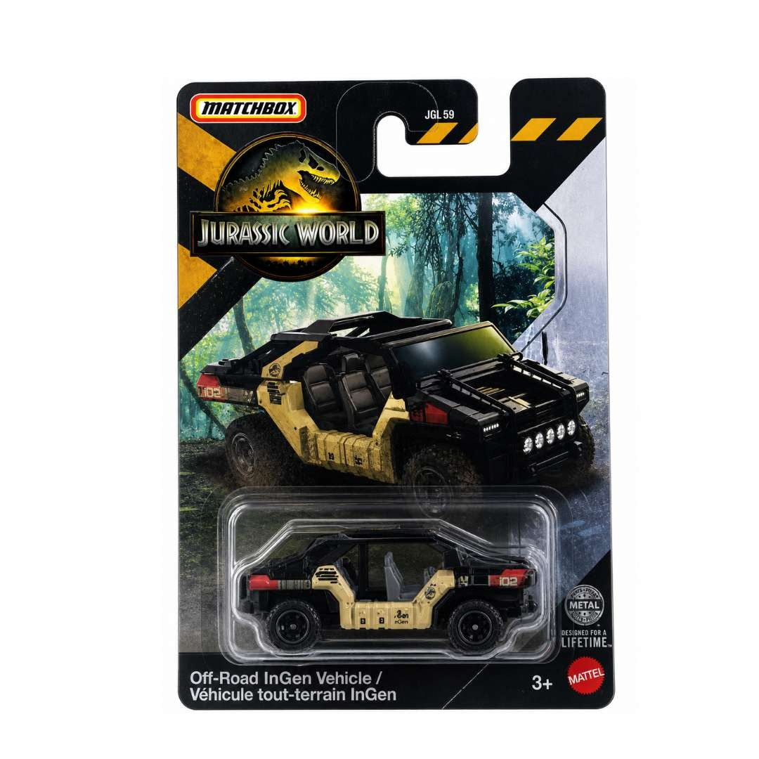Matchbox Imported Jurassic World Off-Road InGen Vehicle Diecast Toy| 1:64 Scale