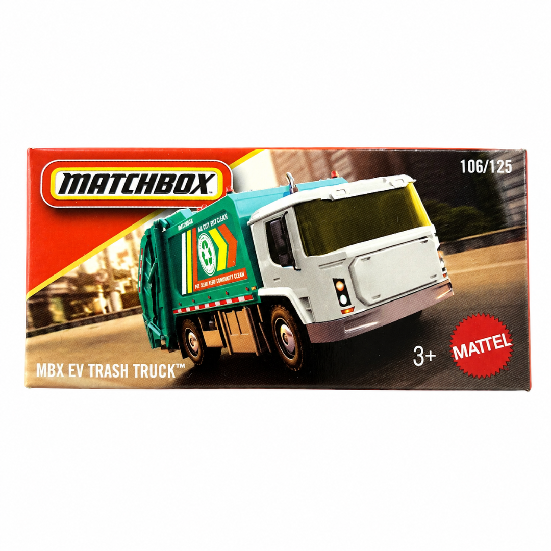 Matchbox Imported MBX EV Trash Truck 1:64 Scale