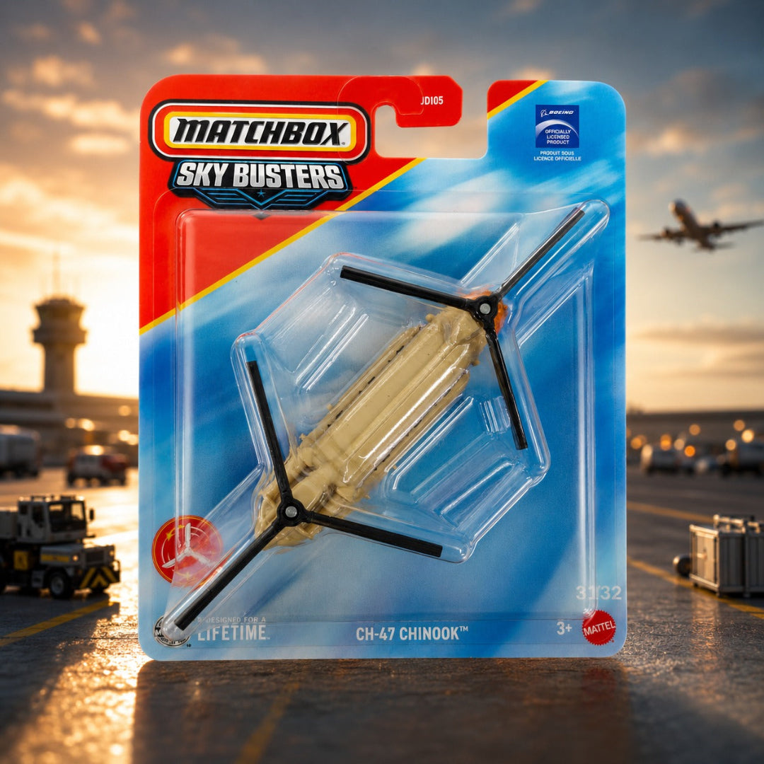 Matchbox Imported Sky Busters CH-47 Chinook Helicopter Die-Cast Aircraft
