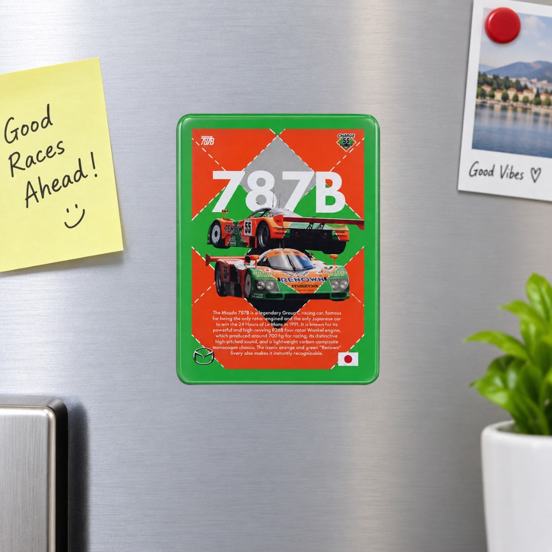 Mazda 787B 70th Anniversary Racing Fridge Car Magnet – 7.2 × 9.4 cm