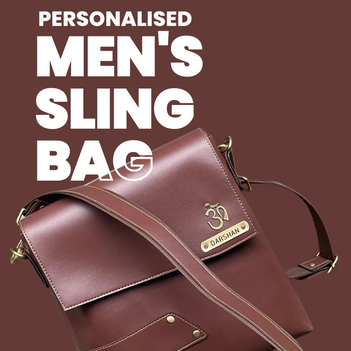 Personalised Men's Sling Bag 1.0 ( No Cod on personalised Orders ) - Prepaid Orders Only