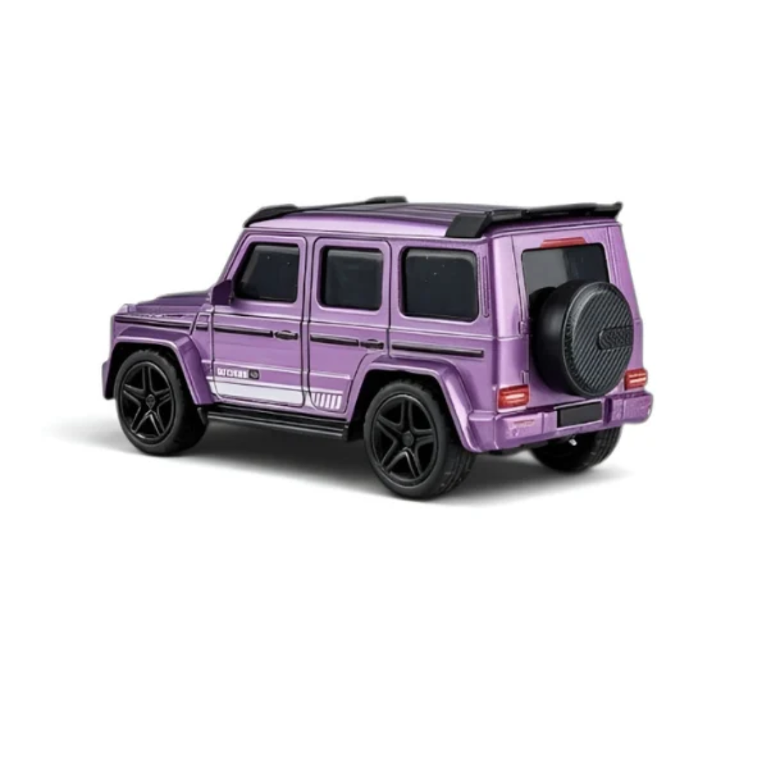 Mercedes-Benz G-Class RC Alloy Remote Control Car 1:64 with Acrylic Display Box – Purple