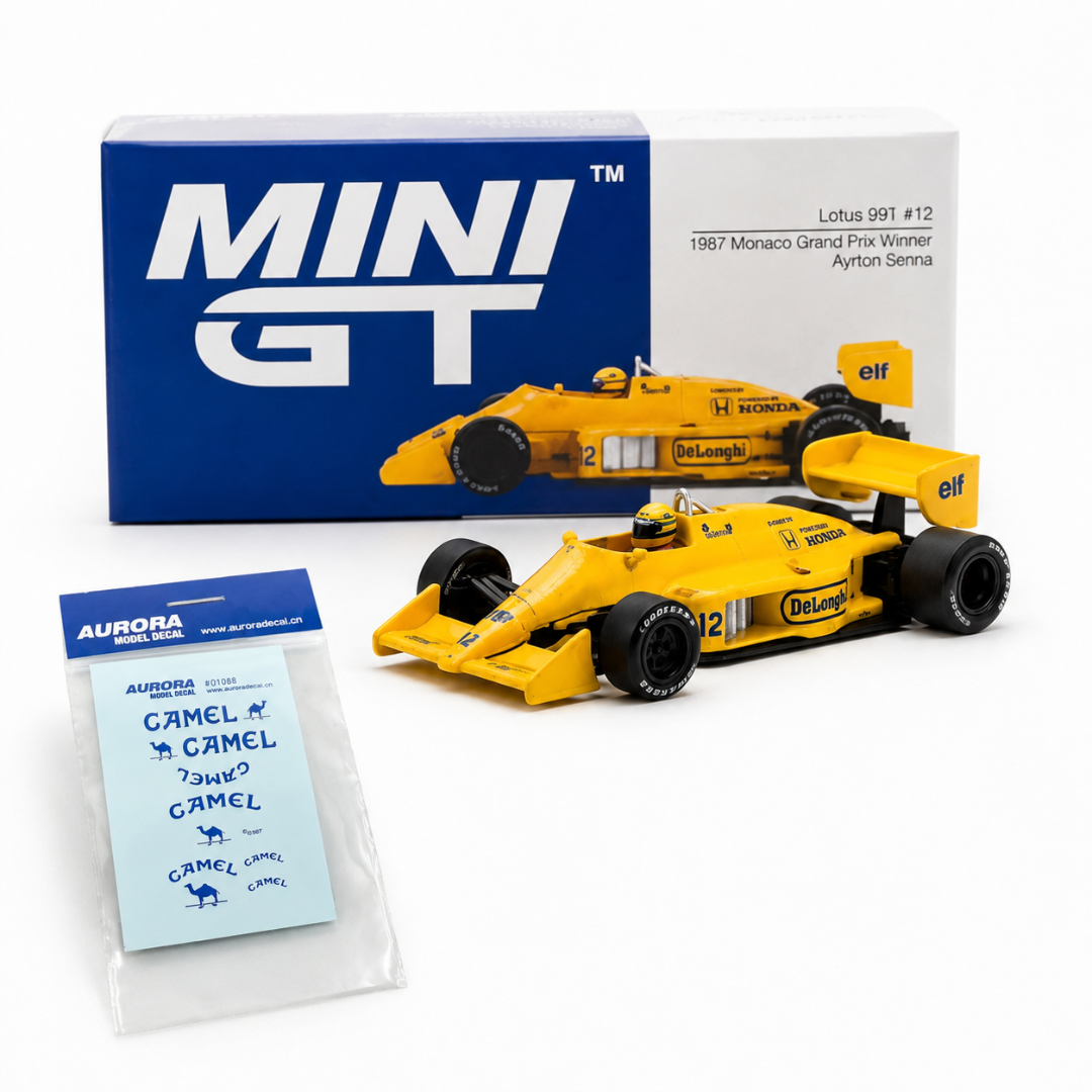 Mini GT Imported Lotus 99T #12 1987 Monaco Grand Prix Winner Ayrton Senna 1:64 Diecast Model Car 1088