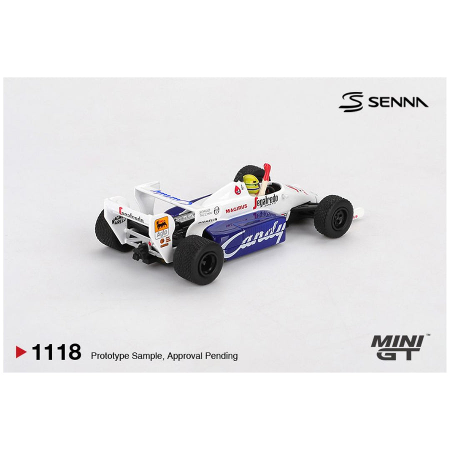 Mini GT Toleman TG184 #19 1984 Monaco Grand Prix Ayrton Senna 2nd Place 1:64 Scale Diecast Formula 1 Model Car