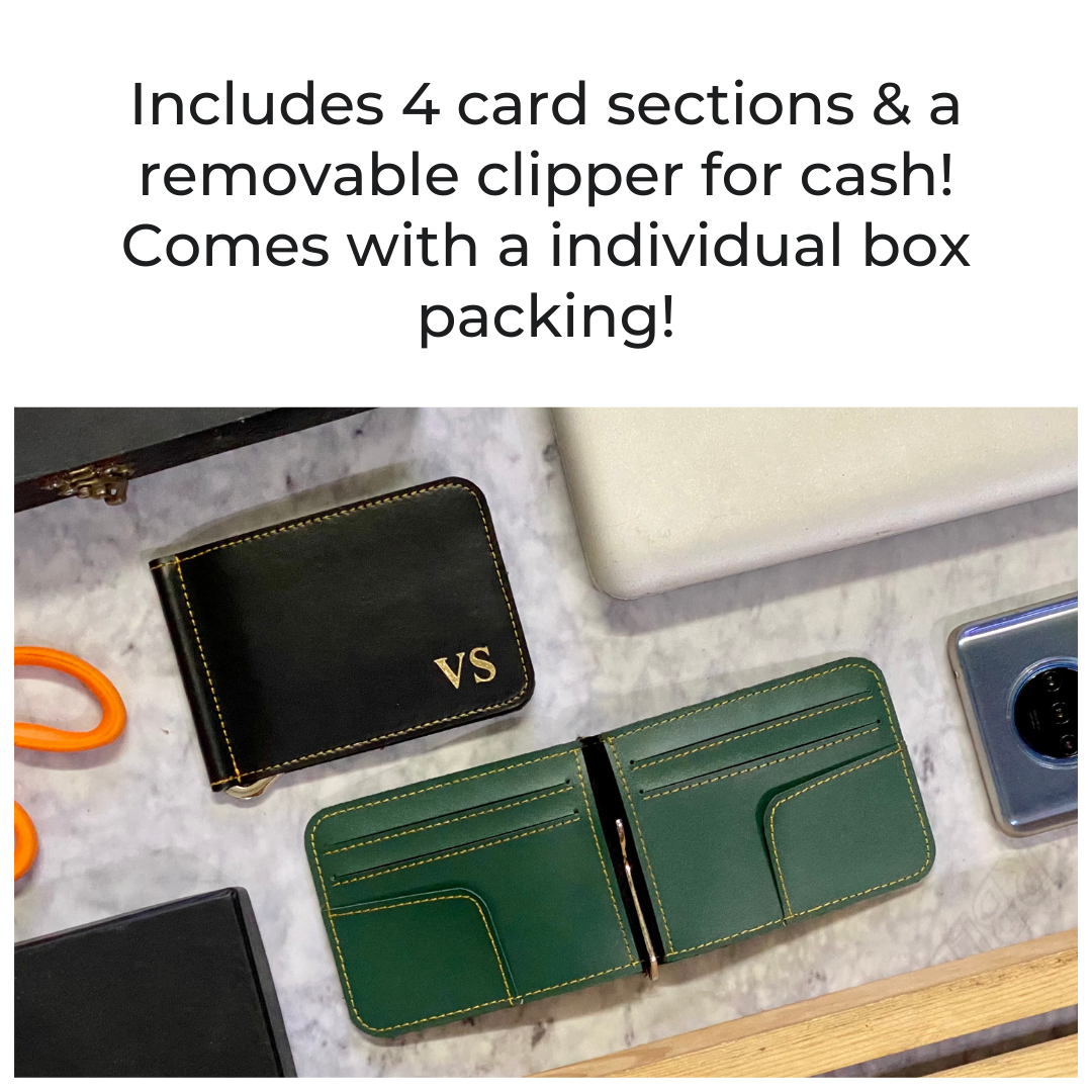 Personalised Money Clip Wallets ( Pre-Paid Orders only) - NO COD on Personalised Orders