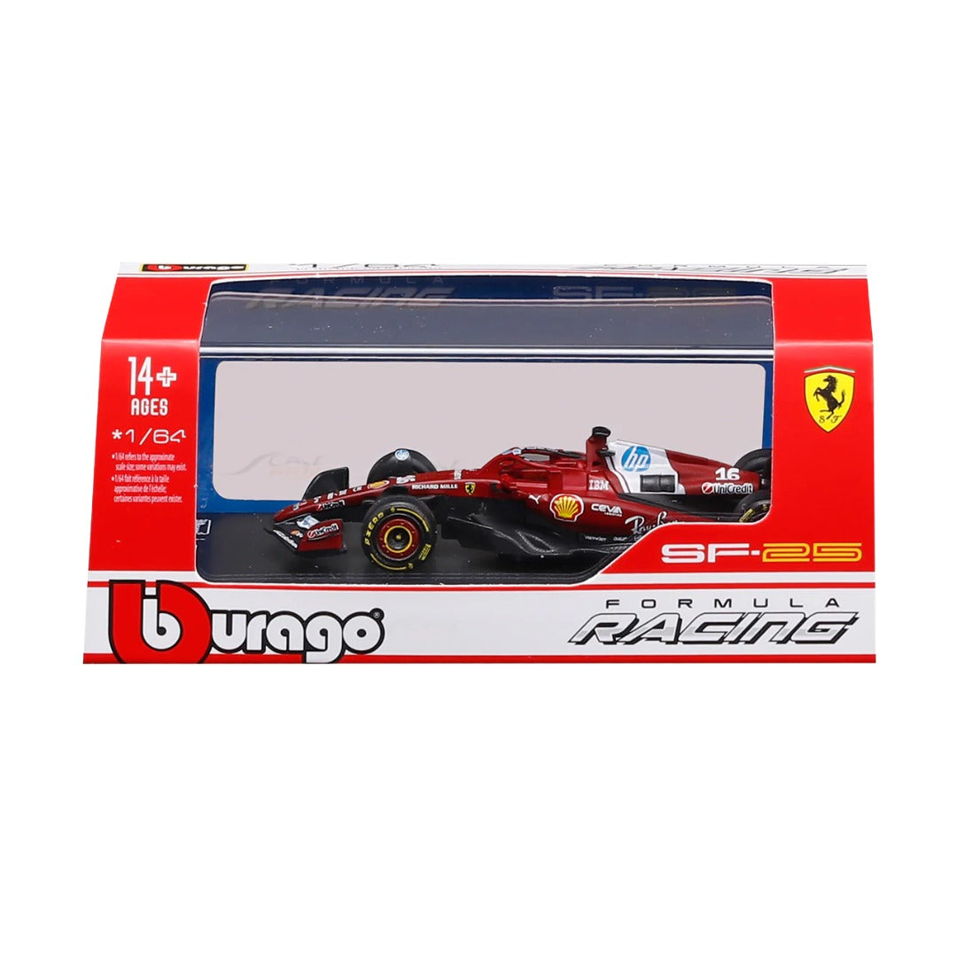 Official Bburago 2025 Ferrari SF-25 No.16 Charles Leclerc