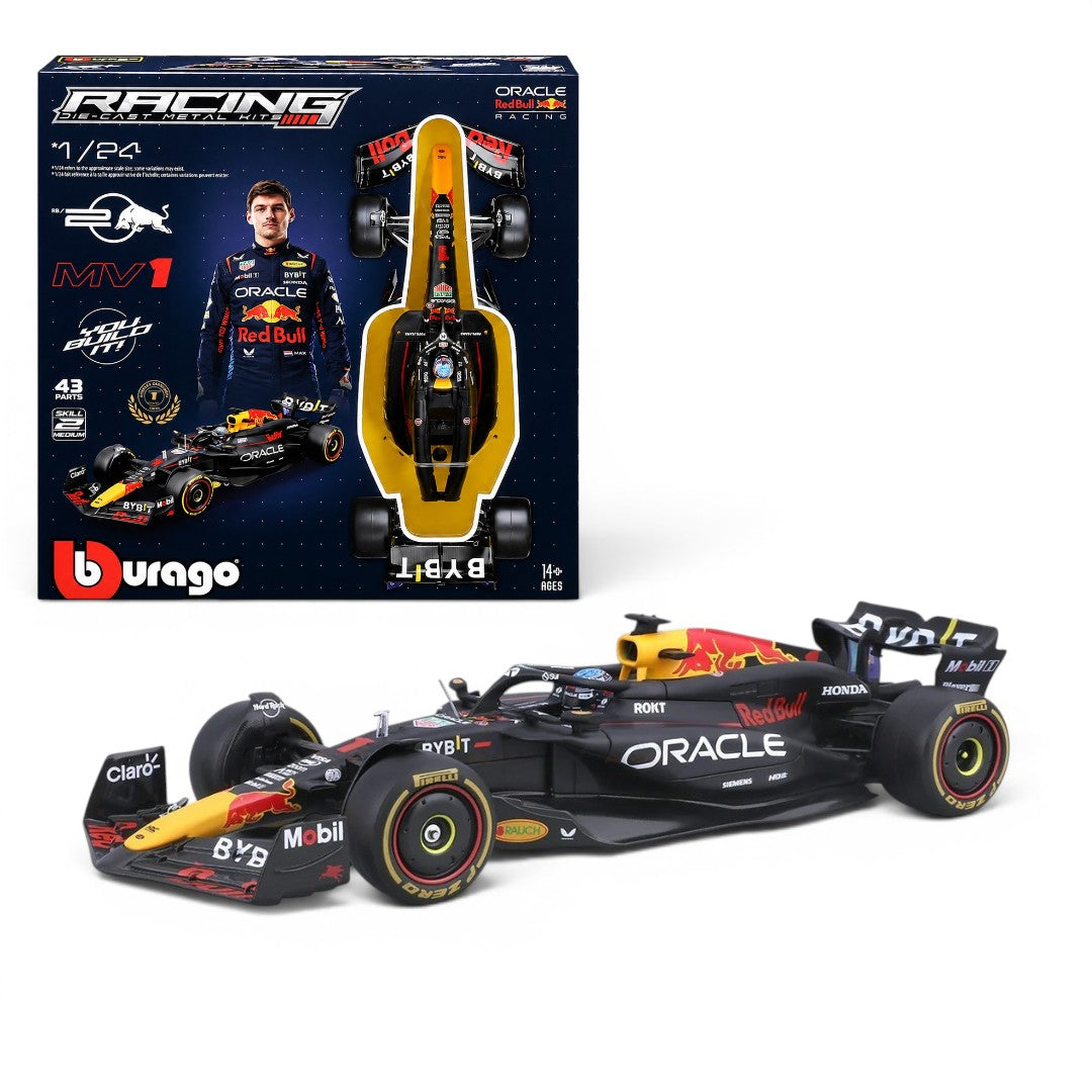 Oracle Red Bull Racing RB20 Bburago Formula 1 Die-Cast Metal Kit – 1:24 Scale Build-It Collectible