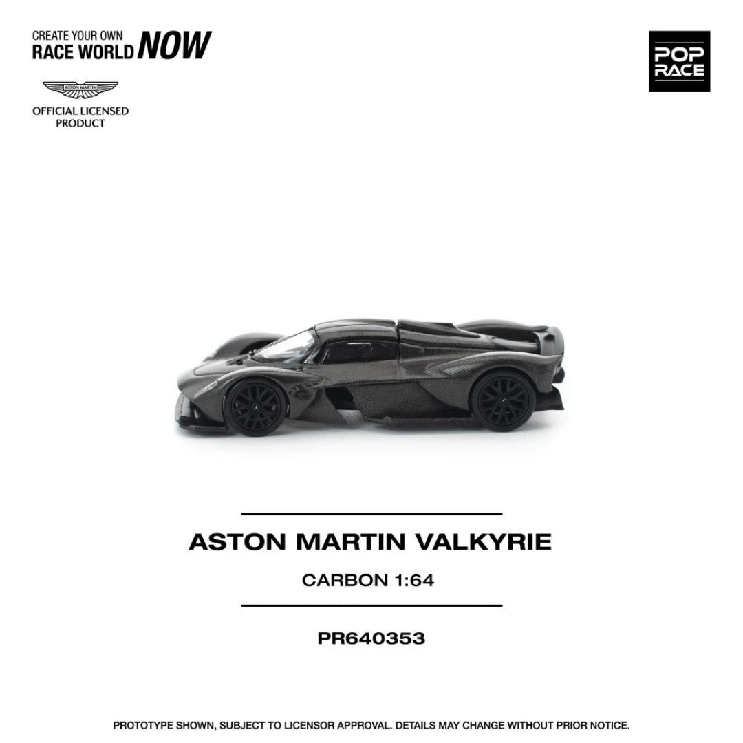 POP RACE Aston Martin Valkyrie Carbon Edition PR640353 1:64 Diecast Model Car