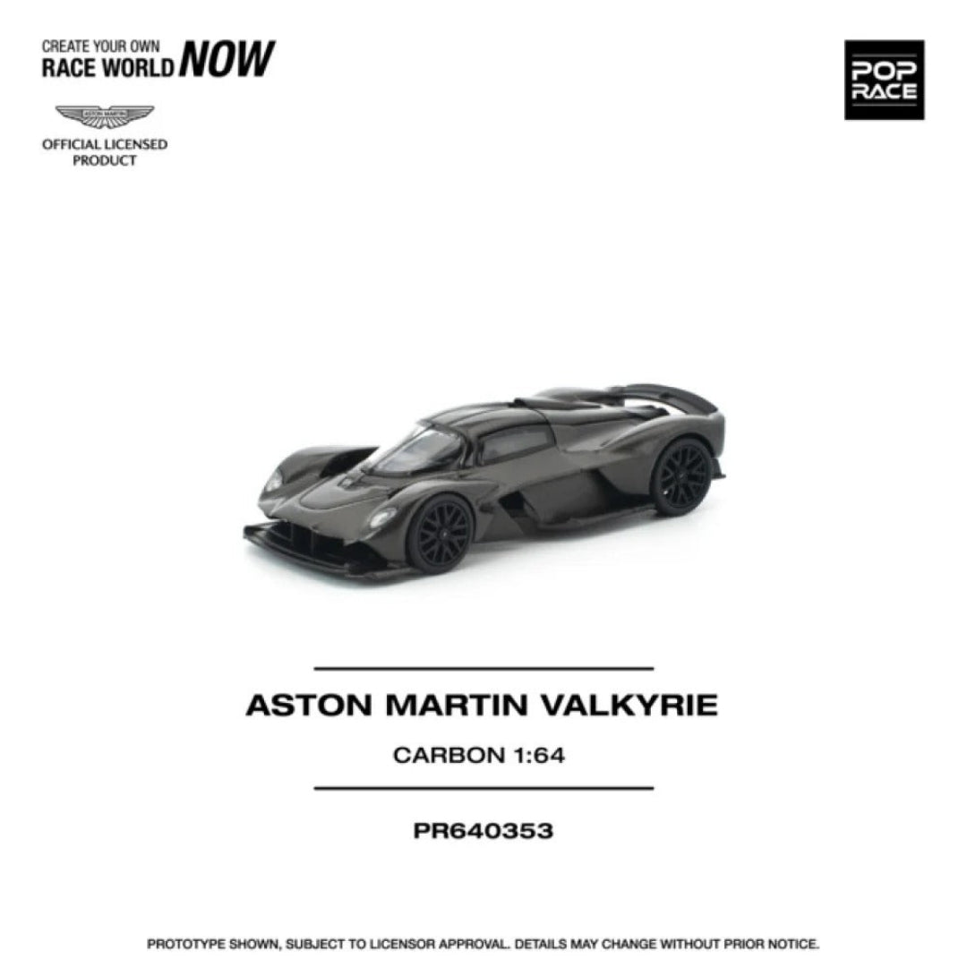 POP RACE Aston Martin Valkyrie Carbon Edition PR640353 1:64 Diecast Model Car
