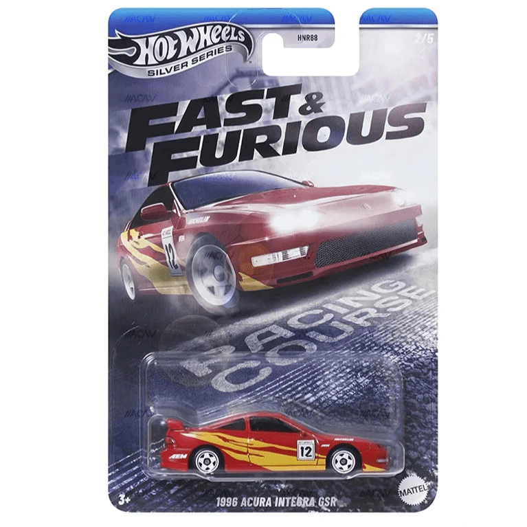 Hot Wheels 2025 Silver Series Fast and Furious Racing Course Cars 1:64 Scale - Set Of 5