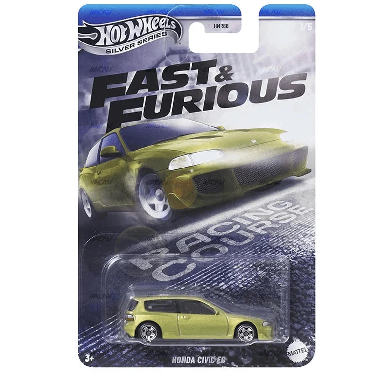 Hot Wheels 2025 Silver Series Fast and Furious Racing Course Cars 1:64 Scale - Set Of 5