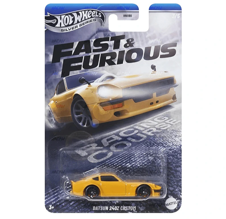 Hot Wheels 2025 Silver Series Fast and Furious Racing Course Cars 1:64 Scale - Set Of 5