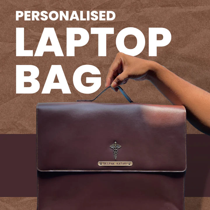 Personalised Laptop Bag With Charm - No COD Allowed On Personalised Product
