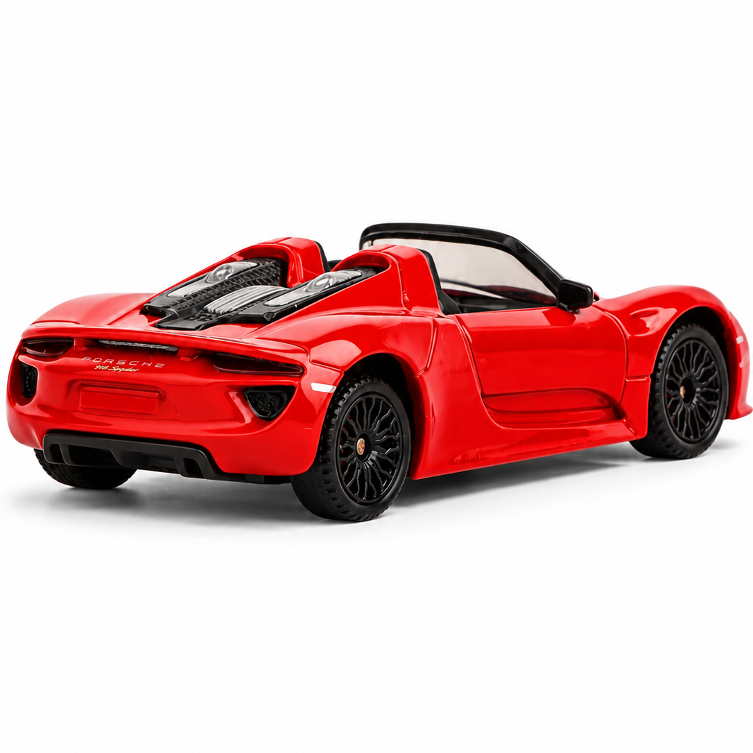 CCA 1:61 Porsche 918 Spyder Diecast Model – Premium Alloy Supercar with Suspension