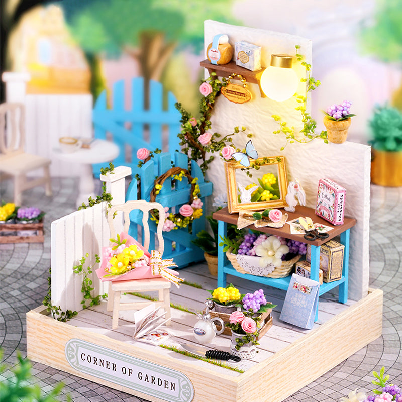 Cuteroom Diy Dollhouse - Corner of Happiness Series Miniature Kit - Corner of Garden