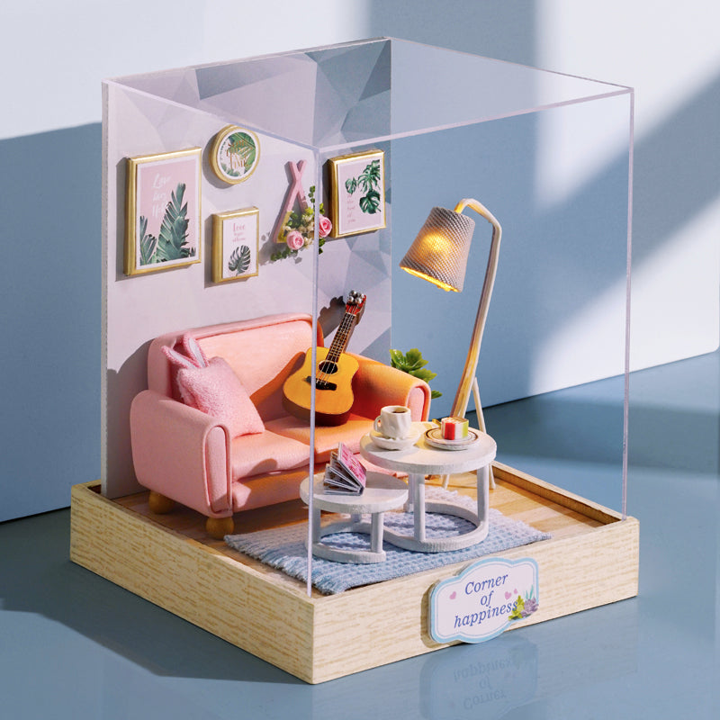 Cuteroom Diy Dollhouse - Corner of Happiness Series Miniature Kit - Afternoon Tea Time