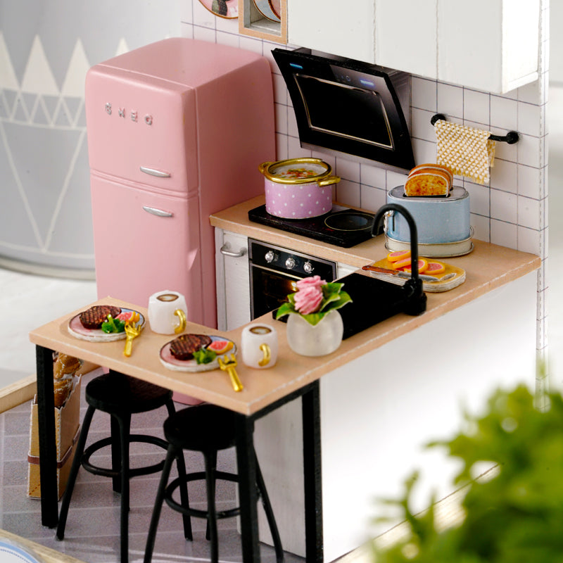 Cuteroom Diy Dollhouse - Corner of Happiness Series Miniature Kit - Taste of Life