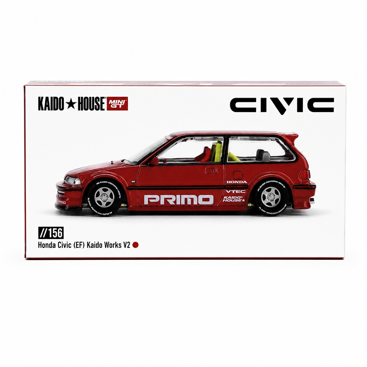 RARE Silver Chase Model – Kaido House x MINI GT Honda Civic EF Kaido Works V2 #156 1:64 Diecast (New, Open Box)