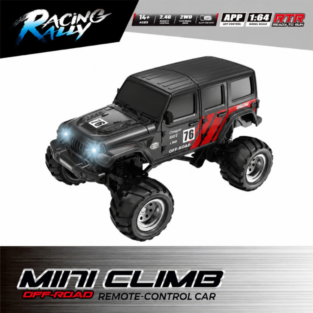 Racing Rally Mini Climb 1:64 2WD RC Car โ 2.4GHz App Control